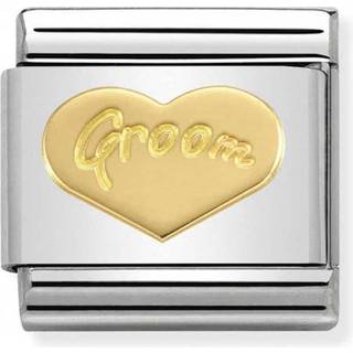 Nomination Groom Heart Charm - Gold