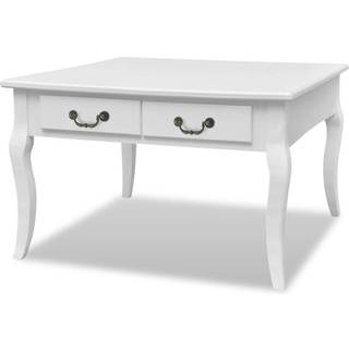 Sofabord Med 4 Skuffer - Hvid