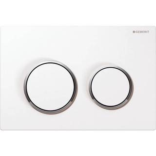 Geberit betjeningsplade omega20, hvid/krom/hvid