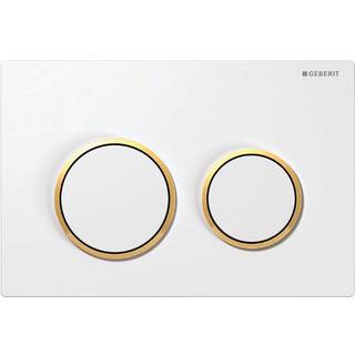 Geberit betjeningsplade omega20, hvid/guld/hvid