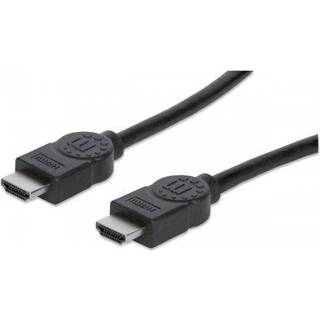Manhattan HDMI Tilslutningskabel 2.00 m 323215-CG Audio Return Channel, Ultra HD-HDMI Sort [1x HDMI-stik - 1x H