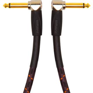 Roland "GOLD" Patchkabel 6.3mm Vinkel Jack mono til 6.3mm Vinkel Jack mono - 100 cm
