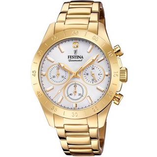 Festina F20400-1 Sølvfarvet/Gul guldtonet stål Ø38.5 mm