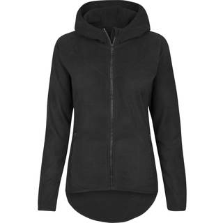Urban Classics Dame Polar Fleece Zip m.hætte Sort - S