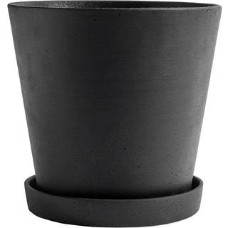 Hay Flowerpot Krukke Med Underkop Ø34 Cm Xxxl - Krukker Polystone Grå - AB394-A937-AB48