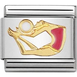 Nomination Classic - SPORTS Edelstahl, Email und 18K-Gold (Turner mit Ball) - gold