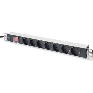 Digitus DN-95402 stikdåse 2 m 7 AC stikkontakt(er) Sort