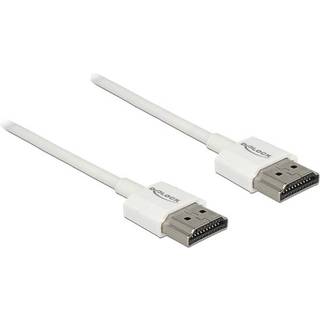 Delock Slim HDMI kabel - 4K/60Hz - Hvid - 3 m