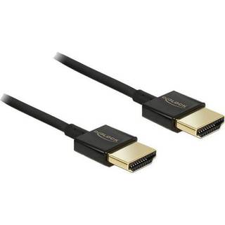 Delock High Speed HDMI-kabel med Ethernet 3D 4K @ 60Hz, 0,25m