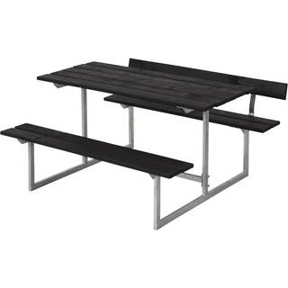 Plus Basic Børnesæt bord-bænkesæt m/1 ryglæn sort 185801-15