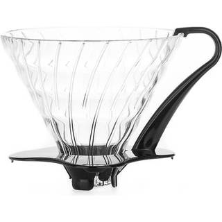 Hario V60 Dripper Glas m/Sort Hank 3-kopper (VDG-03B)