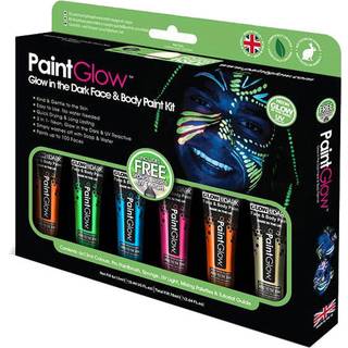 Glow in Dark UV ansigts- og kropsmaling sæt