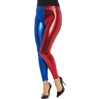 Harlekin Cosplay Leggings rot/blau L