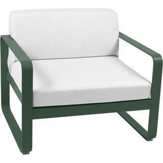 Fermob - Bellevie Armchair Flannel Grey Cushions, Liquorice - Udendørs lænestole - Pagnon & Pelhaître - Metal/Plast