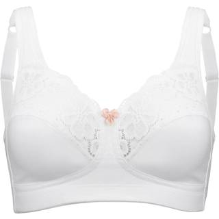 Swegmark Cotton Bloom Fairtrade Soft Bra - White - C 95