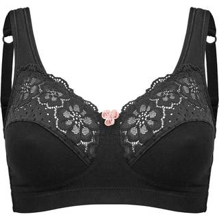 Swegmark Cotton Bloom Fairtrade Soft Bra - Black - E 95