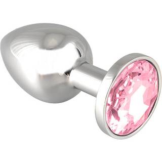 Rimba XS - sort black-sten metal anal plug (sølv)
