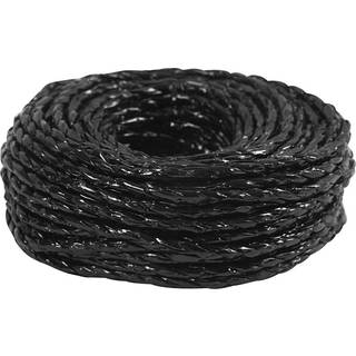 Kraftigt sort papirgarn 3,5-4 mm, 25 meter
