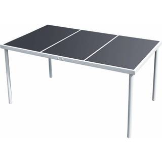 havebord 150 x 90 x 74 cm sort stål