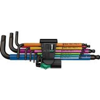 Wera 950 SPKL/9 SM N Multicolour vinkelnøglesæt, metrisk, BlackLaser, 9 dele