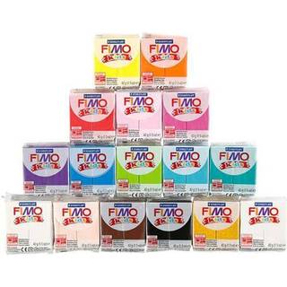 Fimo Kids Ler, 32 x 42g, 16 farver