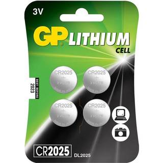 GP Batteries CR2025 Knapcelle lithium, 3 V, pakke med 4