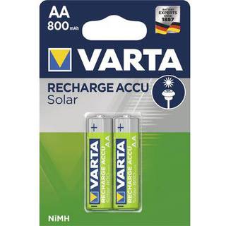Batteri til solcelle lampe / Genopladelige Varta AA batterier med 800mAh