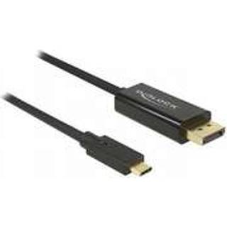 Delock Ekstern Videoadapter 2m. Usb C Displayport Sort