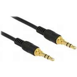 Delock Minijack kabel - Cover venlig - Sort - 2 m