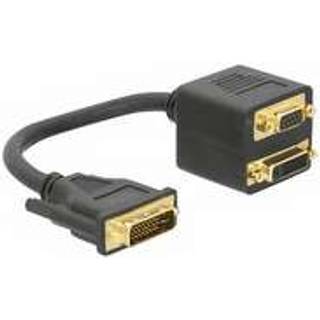 DVI-I til 1 x VGA og DVI-D splitter