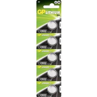 GP CR2032 Lithium knapcellebatteri - 5 stk.