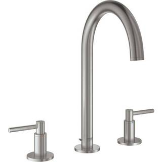 Grohe Atrio New håndvask 3h L 3-hulsbatteri, Supersteel overdel 1/2'', 90°