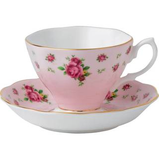 Royal Albert New Country Roses Pink Teacup & Saucer Set