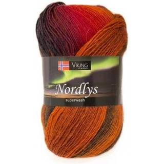Viking Nordlys 949 Multi regnbue Indhold: 75% Superwash-behandlet uld, 25% nylon Vægt/længde: 100 gram = ca. 350 meter Anbefalede pinde: 2.50 mm Strikkefasthed: 10 cm = 28 m Vask: Skånsom maskinvask / Maks. 40ºC / Tørres fladt.