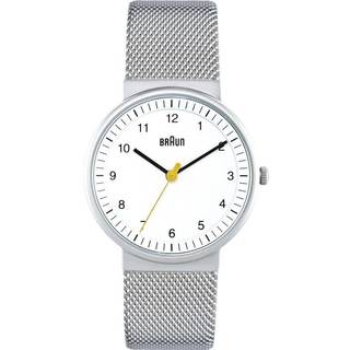 Braun Classic Silver Dial Steel Mesh Strap Women's Watch BN0031WHSLMHL