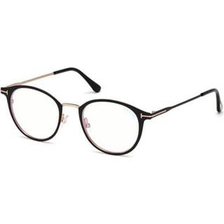 TOM FORD Unisex FT5528-B 2 Vista -rammer Metal Sort Rund Normal