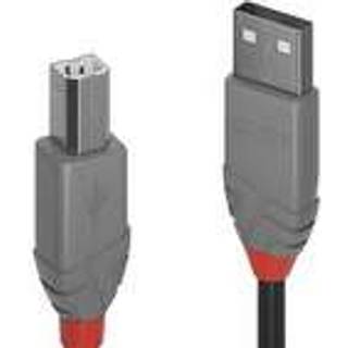 LINDY USB 2.0 Typ A an B Kabel Anthra Line 0.2m