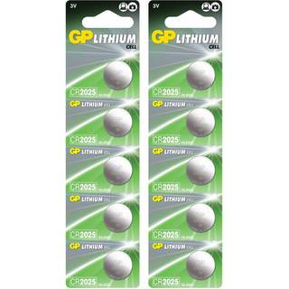 Knapcelle CR2025 batterier / 3V Lithium / 10 stk