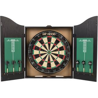 My Hood dartskab Pro med pile, sort - 50 x 63 x 8,5 cm