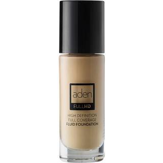 Aden Cosmetics Full HD Fluid Foundation Langtidsholdbar flydende foundation Skygge 03 Beige 20 ml - 20 ml