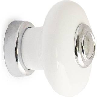 HABO MØBELKNOP ERIK PORCELÆN HVID/KROM