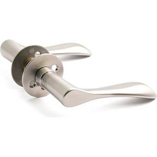 Habo 316-4 dørgreb med roset, 125 mm, børstet syrefast rustfrit stål