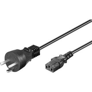 Computer strømkabel med DK EDB jordstik (Type-K C13) | 2 meter