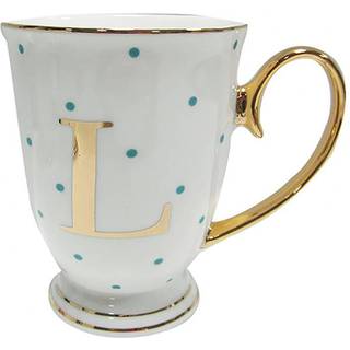 Bombay Duck Alfabet Prikket Metallisk Krus Bogstav T Guld med fuchsia prikker