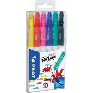 Pilot Frixion Colors 0,7 Udviskbar Kuglepen, 6 stk, Ass. farver