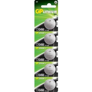 Batterier - CR2450 - GP - knapcelle batteri - 3V - 5stk