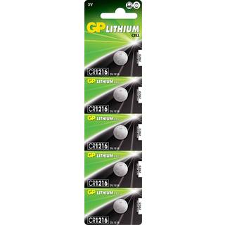 GP Mini CR1216 knapcellebatterier - 5 stk.