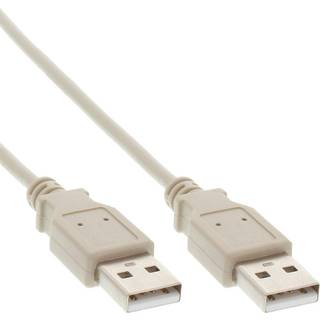 USB kabel 2.0 - USB-A han / USB-A han - Grå - 2 m