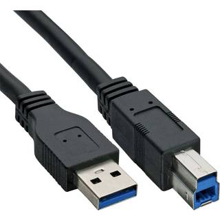 InLine 2.0 m USB 3.0 A - B, han - han kabel, sort