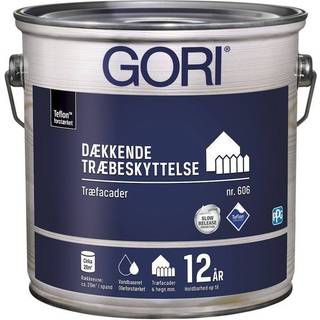 Gori 606 dækkende træbeskyttelse 2,5 liter - RAL 9010 (På lager i varehus)